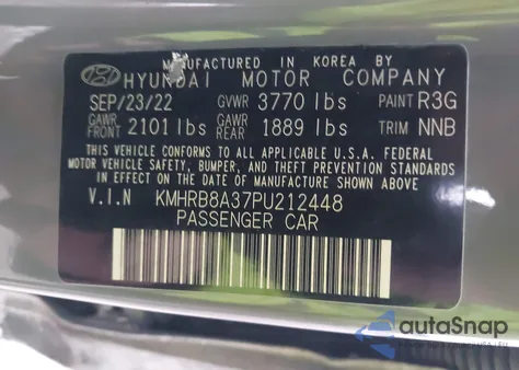 2023 Hyundai Venue Se из США, поврежденный, VIN KMHRB8A37PU212448